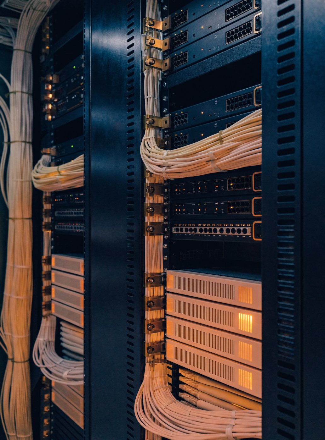 Commercial network and AV equipment room